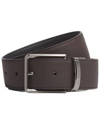 ZEGNA - Logo Engraved Reversible Buckle Belt - Lyst