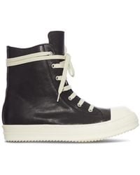 Rick Owens - Round Toe High-Top Sneakers - Lyst