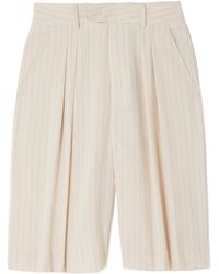 Frankie Shop - Vivian Pleated Striped Crepe De Chine Shorts - Lyst