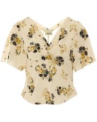 Isabel Marant - Faljane Printed Wrap Top - Lyst