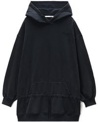 T By Alexander Wang - Dropped Waist Hoodie Dress - Lyst