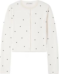 Altuzarra - Dorrie Cropped Crystal-Embellished Knitted Cardigan - Lyst