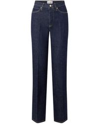 FRAME - The Vertical High-Rise Straight-Leg Jeans - Lyst