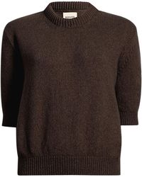 KHAITE - Short Sleeved Crewneck Jumper - Lyst