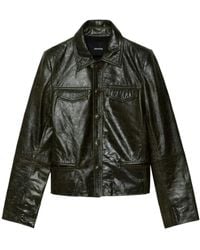 Zadig & Voltaire - Liam Button Leather Jacket - Lyst