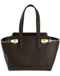 Ferragamo - Logo Details Handbag - Lyst