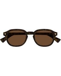 Bottega Veneta - Eyewear Oval-Frame Sunglasses - Lyst