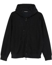 Emporio Armani - Zip-Up Drawstring Hoodie - Lyst