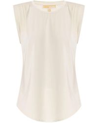MICHAEL Michael Kors - Padded-Shoulder Top - Lyst