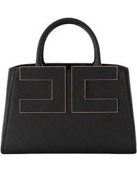 Elisabetta Franchi - Logo-Plaque Tote Bag - Lyst