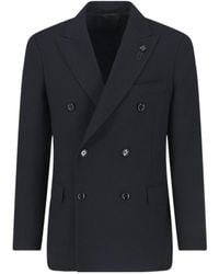 Lardini - Double-Breasted Tailored Blazer - Lyst