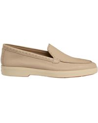 Santoni - Round Toe Loafers - Lyst