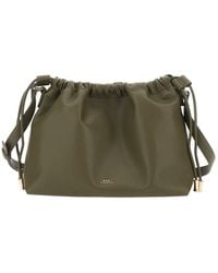 A.P.C. - Sac Ninon Crossbody Bag With Logo Lettering On The Front And Drawstring Closure - Lyst