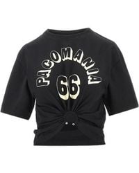 Rabanne - Printed Piercing T-Shirt - Lyst