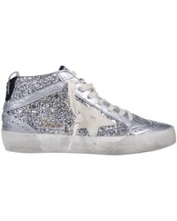 Golden Goose - Mid-Star Glitter Sneakers - Lyst