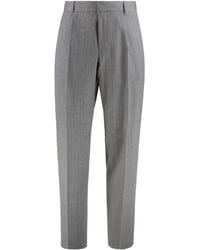 BOSS - Virgin Wool Trousers - Lyst