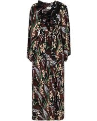 P.A.R.O.S.H. - Printed Crepe Midi Dress - Lyst