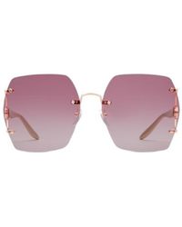 Gucci - Geometric Frame Sunglasses - Lyst