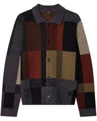 Paul Smith - Ps Paul Smith Patchwork Patterned Button-Up Cardigan - Lyst