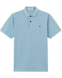 Stone Island - Logo-Patch Polo Shirt - Lyst