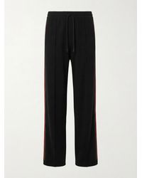 Gucci - Knit Wool Silk Leisure Pants With Web - Lyst