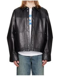 Helmut Lang - Lapel Leather Jacket - Lyst