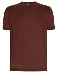 Dolce & Gabbana - Logo Patch Silk T-Shirt - Lyst