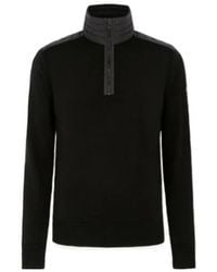 Belstaff - Logo-Patched Half-Zip Jumper - Lyst