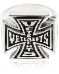 Vetements - Logo Detailed Ring - Lyst