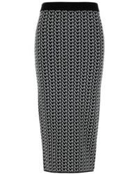 MICHAEL Michael Kors - Jacquard Midi Skirt - Lyst