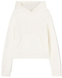 Palm Angels - Logo Intarsia Knitted Hoodie - Lyst