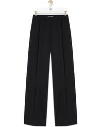 Loewe - Logo Jacquard Waistband Trousers - Lyst