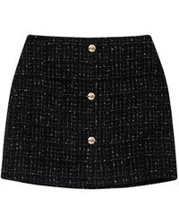 Anine Bing - Mateo Tweed Miniskirt - Lyst