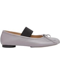 MM6 by Maison Margiela - Anatomic Numbers-Motif Bow-Detailed Ballerinas - Lyst