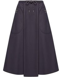 Moncler - Drawstring Midi Skirt - Lyst