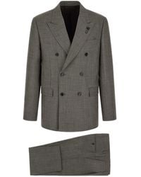 Lardini - Double-Breasted Blazer, Straight-Leg Suit Trousers - Lyst