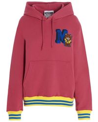Moschino - Patch-Detail Pullover Hoodie - Lyst