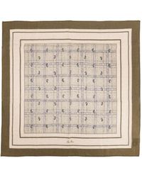 Loro Piana - Paisley-Pattern Grid Scarf - Lyst