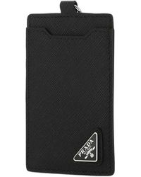 Prada - Saffiano Leather Badge Holder - Lyst