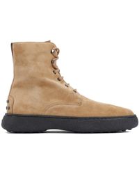 Tod's - Dark Suede Ankle Boots - Lyst