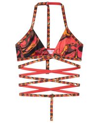 PUCCI - Orchidee-Print Silk Bra - Lyst