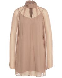 STAUD - High-Neck Mini Dress - Lyst