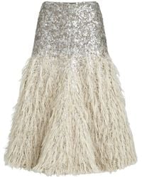 Brunello Cucinelli - Dazzling Fil Coupé Midi Skirt - Lyst