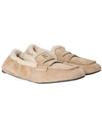 Miu Miu - Ruches Suede Loafers - Lyst