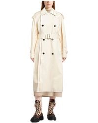 Burberry - Plain Colour Full-Length Jacket - Lyst