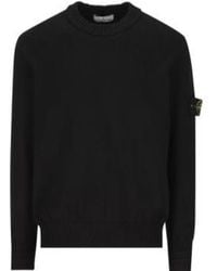 Stone Island - Logo-Patch Crewneck Jumper - Lyst