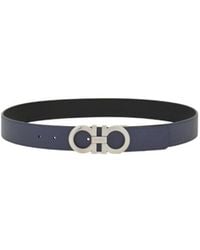Ferragamo - Ferragamo Reversible Gancini Buckle Belt - Lyst
