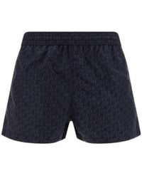 Off-White c/o Virgil Abloh - Allover Logo Printed Swim Shorts - Lyst