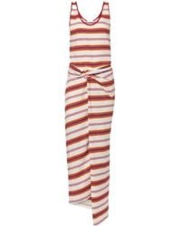 Rabanne - Striped Cotton-Blend Jersey Maxi Dress - Lyst