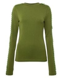 JW Anderson - Pleated-Trim Long-Sleeve Top - Lyst